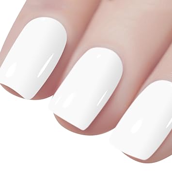 Vishine Gel Nail Polish, 1Pcs 16ml French White Gel Polish Soak Off UV LED Gel Nail Art DIY Gel Nail Manicure for Girls Women 0.54z #046