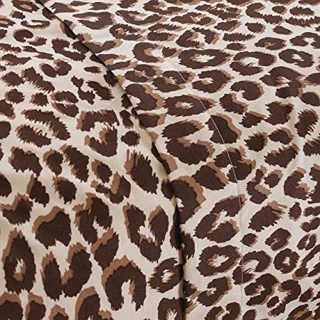 Nestl Bedding Duvet Cover, Protects and Covers Your Comforter/Duvet Insert, Luxury 100% Super Soft Microfiber, Full Size, Leopard, 3 Piece Duvet Cover Set Includes 2 Pillow Shams