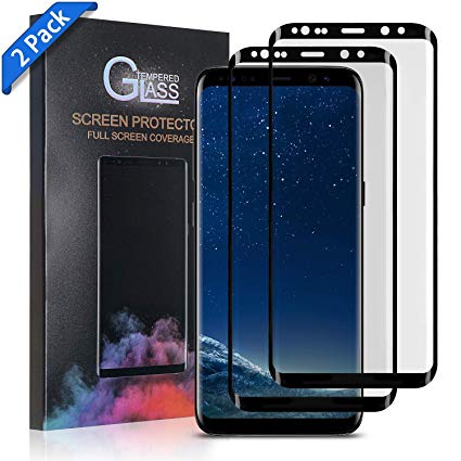 Xawy [2-Pack] for Galaxy S8 Plus Screen Protector Tempered Glass,[Anti-Fingerprint][No-Bubble][Scratch-Resistant] Glass Screen Protector for Samsung Galaxy S8 Plus