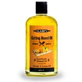 CLARKS Cutting Board Oil 16oz  Enriched with Lemon and Orange Oils  Food Grade Mineral Oil Butcher Block Oil and Conditioner