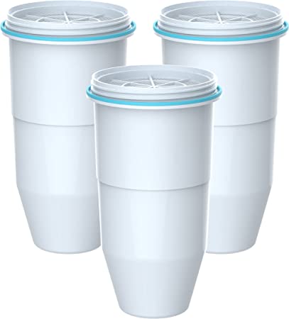 Filterlogic Replacement Water Filters, Replacement for ZR-017 Pitchers and Dispensers, Reduce TDS, Chlorine and More (Pack of 3), Model No.:FL-PF23