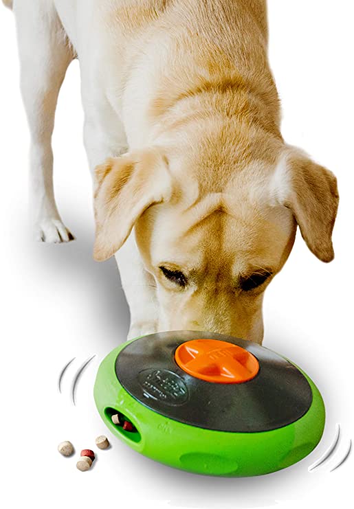 Sniffiz SmellyUFO Durable Interactive Treat Dispensing Puzzle/Enrichment Toy for Dogs - Mind Stimulating Food Game/Slow Feeder/Wobble Toy - from Small Puppies to Large Dogs