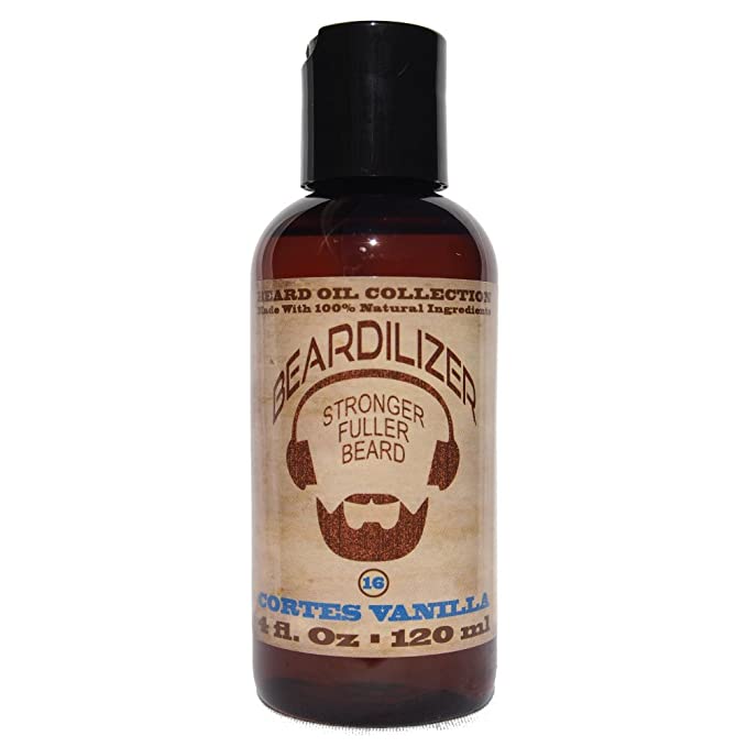 Beardilizer Beard Oil Collection - #16 Cortes Vanilla 4 Oz - Made with 100% Natural Ingredients
