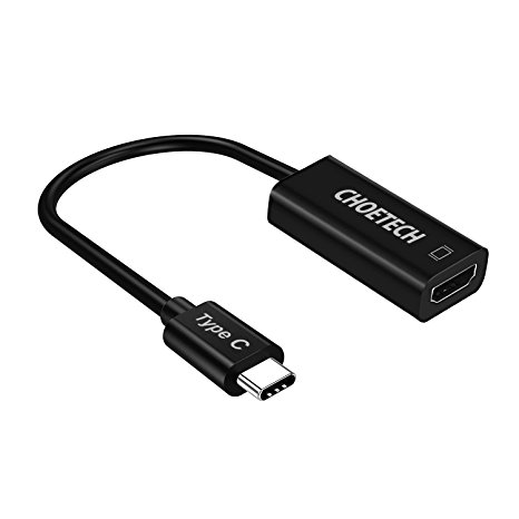 USB C to HDMI Adapter, CHOETECH USB 3.1 Type C (Thunderbolt 3 Compatible) to HDMI Adapter (4K Resolution) for Galaxy S8 / S8 Plus, MacBook Pro 2017, MacBook 2015/2016, Chromebook Pixel and More