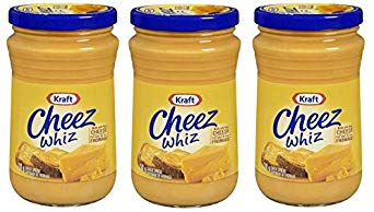 Kraft Cheez Whiz Cheddar Cheese Spread - 3 Packs x 450 Grams Ea.