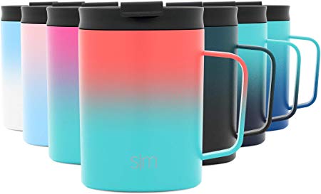 Simple Modern 12oz Scout Coffee Mug Tumbler - Travel Cup for Men & Women Vacuum Insulated Camping Tea Flask with Lid 18/8 Stainless Steel Hydro Ombre: Havana