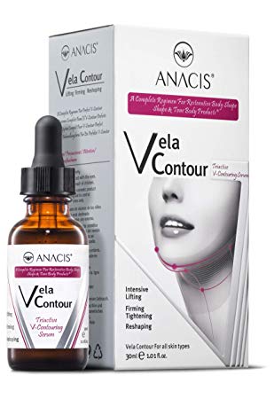 Neck Firming and Tightening, Lifting V line Serum, Chin contouring, Reduce Appearance of Double Chin, Loose and Sagging Skin. Vela Contour 30 Ml