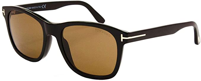 Tom Ford FT0595 01J Shiny Black Eric Square Sunglasses Lens Category 3 Size 55m