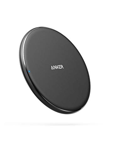 Anker Wireless Charger [Upgraded], PowerPort Wireless 5 Pad, Qi-Certified Ultra-Slim Wireless Charger Compatible iPhone Xs Max/XS/XR/X/8/8 Plus, Galaxy S9/S9 /S8/S8  (No AC Adapter)