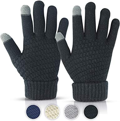 Winter Gloves for Women - Touchscreen Texting Sensitive, Soft Thermal Lining - Elastic Cuff, Flexible Fabric