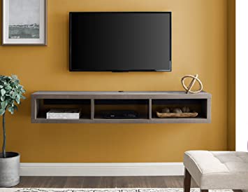 Martin Furniture Floating Tv Console, 60", Light Brown