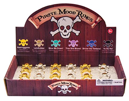 Spooky Pirate Mood Rings - Perfect for Halloween (2 Pack)