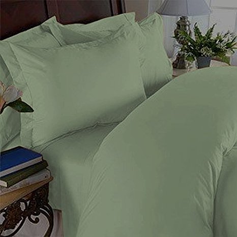 Elegant Comfort 1500 Thread Count Luxury Egyptian Quality Super Soft Wrinkle Free and Fade Resistant 4-Piece Sheet Set, King, Green