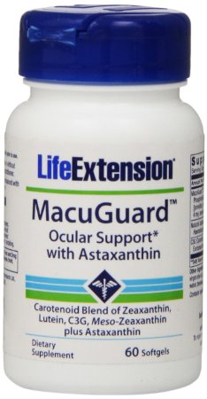 Life Extension MacuGuard Ocular Support Plus Astaxanthin 60 softgels