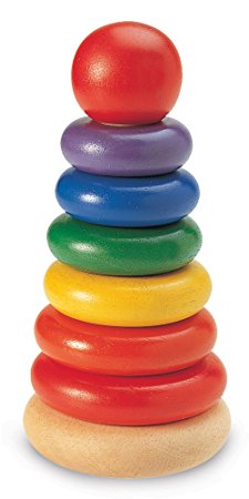 Wonderworld New Stacking Rings Baby Toy - Multi- Colored 7 Rings Non - Toxic