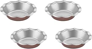 Cuisinart CMBM-4FLTBZ Mini Fluted Tartlet Pan Set, 5 Inch, Red/Silver