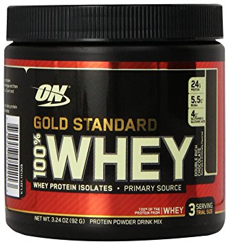 Optimum Nutrition 100% Whey Gold Standard Protein Powder Drink Mix, Double Rich Chocolate, 3.24 Ounce