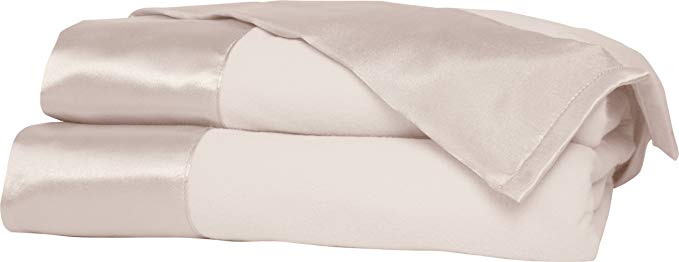 Shavel All Seasons Year Round Sheet Blanket with Satin Hem, Twin, Ivory