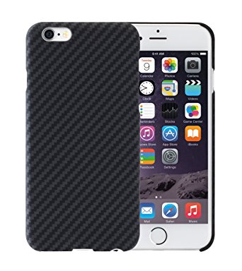 iPhone 6s Case / 6 Case with Screen Protector Ultra Slim 0.65mm 4.7 Inch Black/Grey Twill - PITAKA Aramid