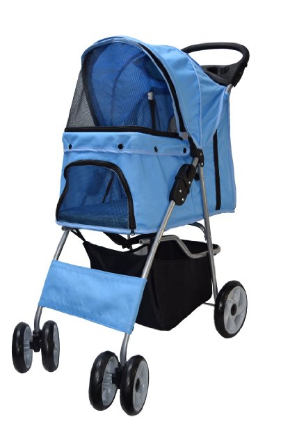 VIVO Four Wheel Pet Stroller, for Cat, Dog and More, Foldable Carrier Strolling Cart, Multiple Colors