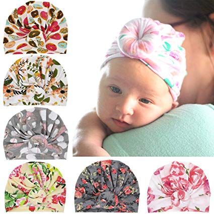 Newborn Hats,Cap for Baby Girls and Boys,Toddlers Soft Turban Knot Cap