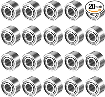 uxcell 20pcs MR52ZZ 2mmx5mmx2.5mm Double Shielded Miniature Deep Groove Ball Bearing