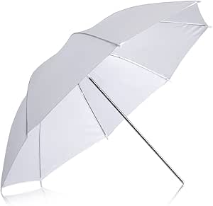 Neewer 84 centimètres Parapluie Réflecteur Blanc Translucide pour Photographie Studio Lumière Flash