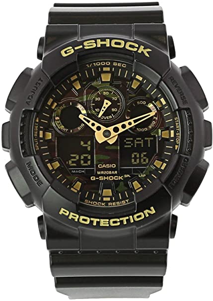 G-Shock Casio GA100CF-1A9 (Black/Camouflage) Men's Sport Digital Analog Watch