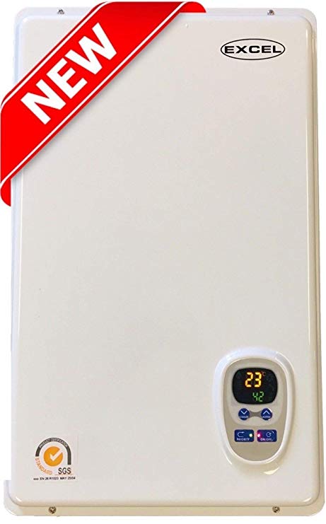 Excel Pro Tankless Gas Water Heater LPG PROPANE GAS 6.6 GPM Whole House and for Hydronic heating Compare to Rinnai, Rheem,Noritz, Bosch FREE FLUE KIT