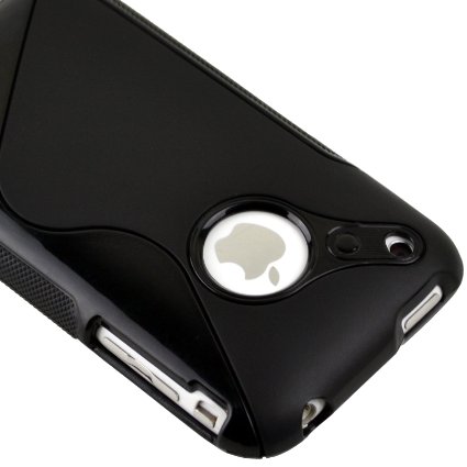 Generic Black Rubber TPU GEL Hard Case Skin Cover for Apple Iphone 3g 3gs 8gb 16gb