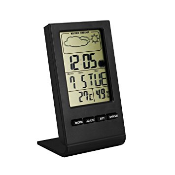 BenGoo Digital Thermometer Hygrometer Weather Station Wireless Temperature Humidity Monitor Indoor with LCD Display Alarm Clock Calendar Function