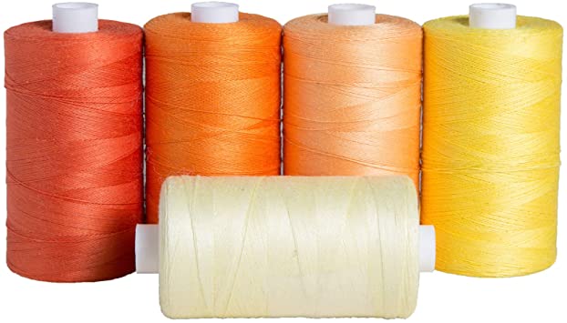 Connecting Threads 100% Cotton Thread Sets - 1200 Yard Spools (Citrus Punch - Set of 5)