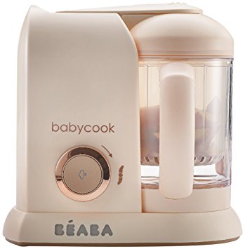 BEABA Babycook 4 in 1 Steam Cooker & Blender and Dishwasher Safe, 4.5 Cups (Rose Gold)