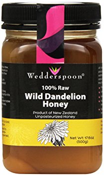 Wedderspoon 100% Raw Organic Dandelion Honey, 17.6 Ounce
