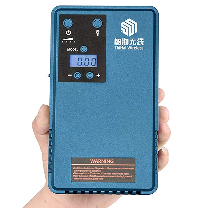 Jump Starter with Tyre Air Pump Compressor &mobile power support LCD screen tyre pressure gaguer &Outdoor Camping lights portable multi-function integrated device,With 10200MA capacity, the peak output current is 500A and the peak output pressure is 85PSI