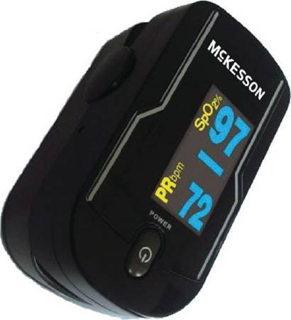 McKesson Finger Pulse Oximeter Battery Operated Without Alarm