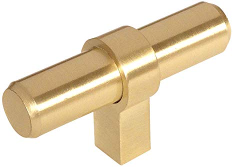10 Pack - Cosmas 181BB Brushed Brass Cabinet Bar Handle Pull Knob - 2-3/8" Long