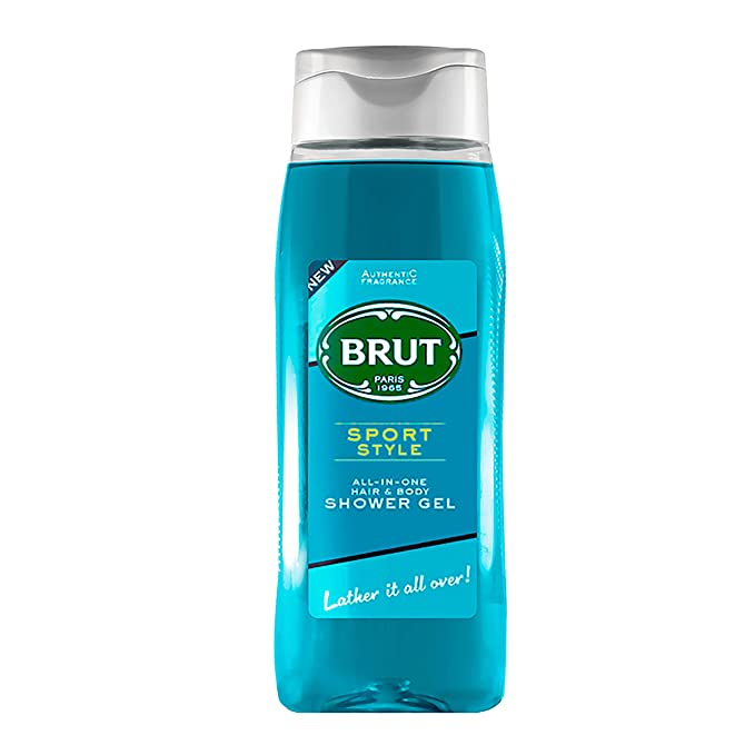 Brut Sport Style ALL-IN-ONE Shower gel for Hair & Body | Body Wash for Men| Authentic Fragrance 500ml