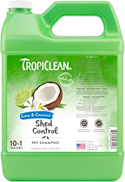 COSMOS 060203 Tropiclean Lime and Coconut De-Shedding Shampoo 16 to 1 Dilute 1 Gallon Jug