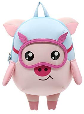 NOHOO 3D Little Kids Backpack Cute Preschool Toys Bag Best Gift for Toddlers (pig)