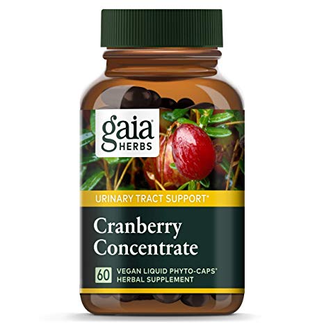 Gaia Herbs Cranberry Concentrate, Vegan Liquid Capsules, 60 Count - Supports Urinary Tract Health, Cranberry Pills from Organic Cranberry Juice