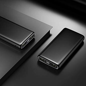 Portable Charger 20000mAh, [LCD Display] Ultra High Capacity 20000mAh Power Bank Travel with Dual USB Output External Battery Pack/Battery Charger/Phone Backup for iPhone/iPad/Android (Ainope) -Black