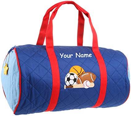 Personalized Stephen Joseph Quilted Sports Duffel Gym Bag