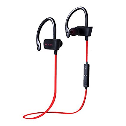 Wireless Bluetooth Headphones with Mic Bluetooth Sport Wireless Headsets In-Ear Earbuds Sweatproof Running Gym Exercise Earphones for Iphone,Android Smart Phones, Bluetooth Devices (Red)