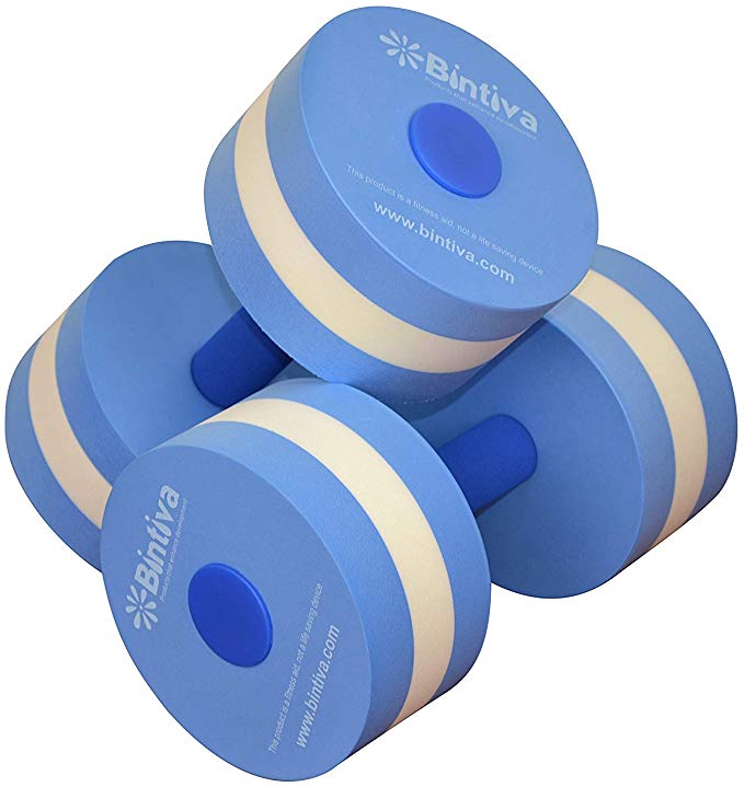 bintiva Aqua Dumbbell Set - Provides Resistance for Water Aerobics Fitness and Pool Exercises - 1 Pair - 3