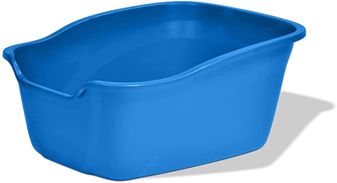 Large High Sides Cat Litter Pan, Assorted Colors