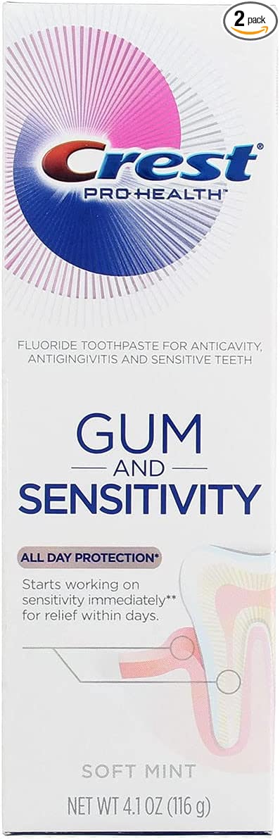 Crest Toothpaste 4.1 Ounce Pro Health Sensitive and Gum (Pack of 2)