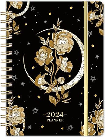 2024 Planner - 2024 Planner Weekly and Monthly, Jan 2024 - Dec 2024, 8.5" x 6.4", 2024 Calednar Planner, Monthly Tabs, Holidays, Back Pocket, Thick Paper, Strong Binding, Perfect Daily Organizer