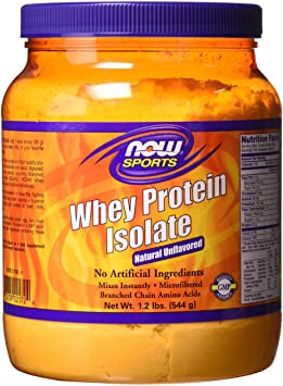 Now Foods, Whey Protein Isolate, Natural Unflavored, 1.2 lbs