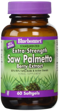 BlueBonnet Extra Strength Saw Palmetto Berry Extract Supplement, 60 Count